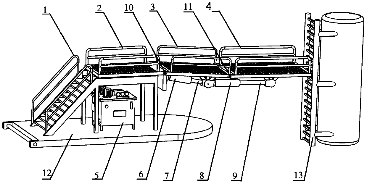 A serial type marine lifting compensation device