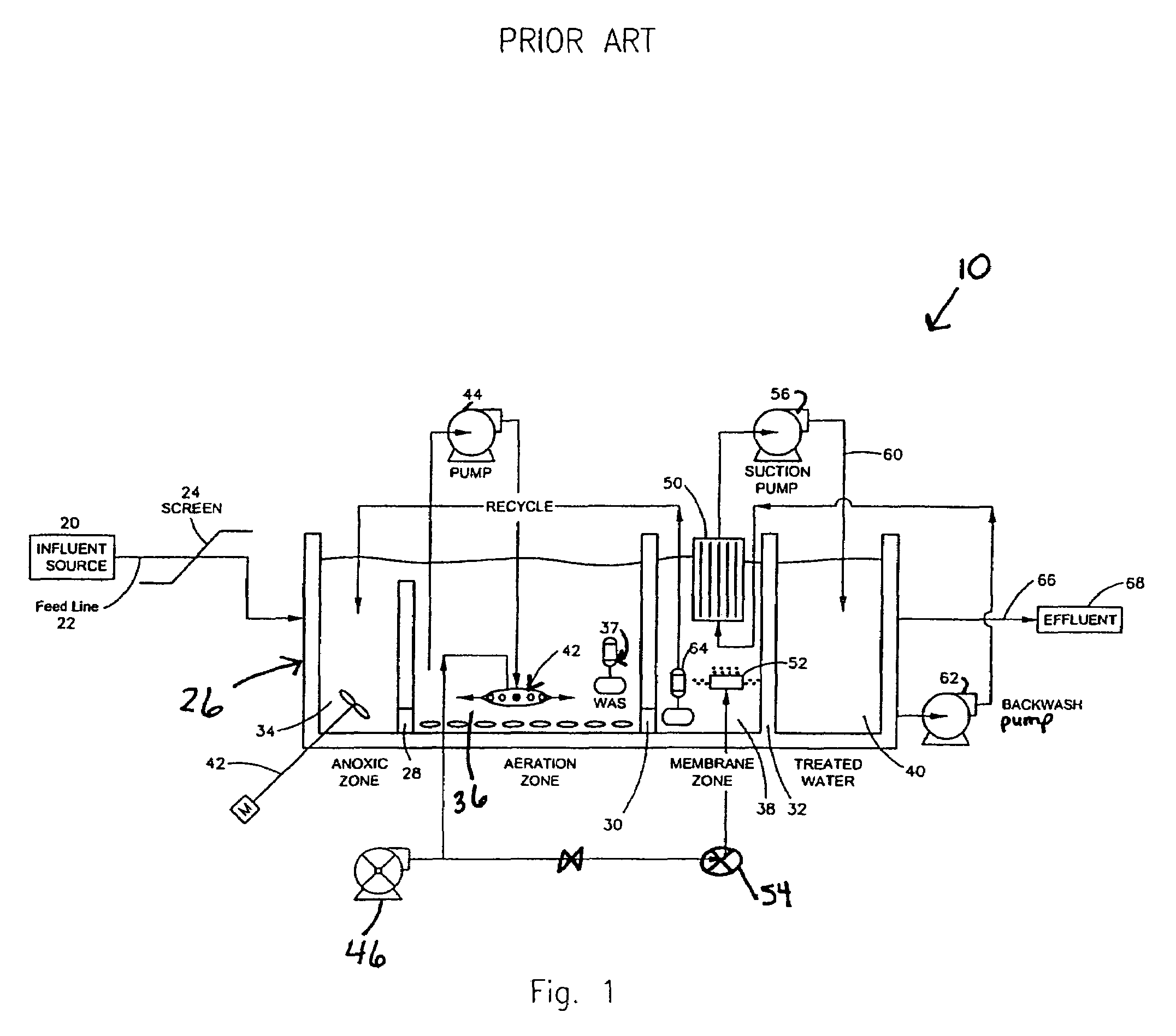 Hydraulically integrated solids/liquid separation system for wastewater treatment