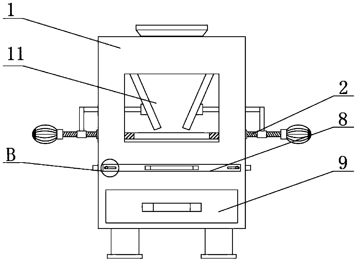 Screening device for silicon monoxide composite negative electrode material