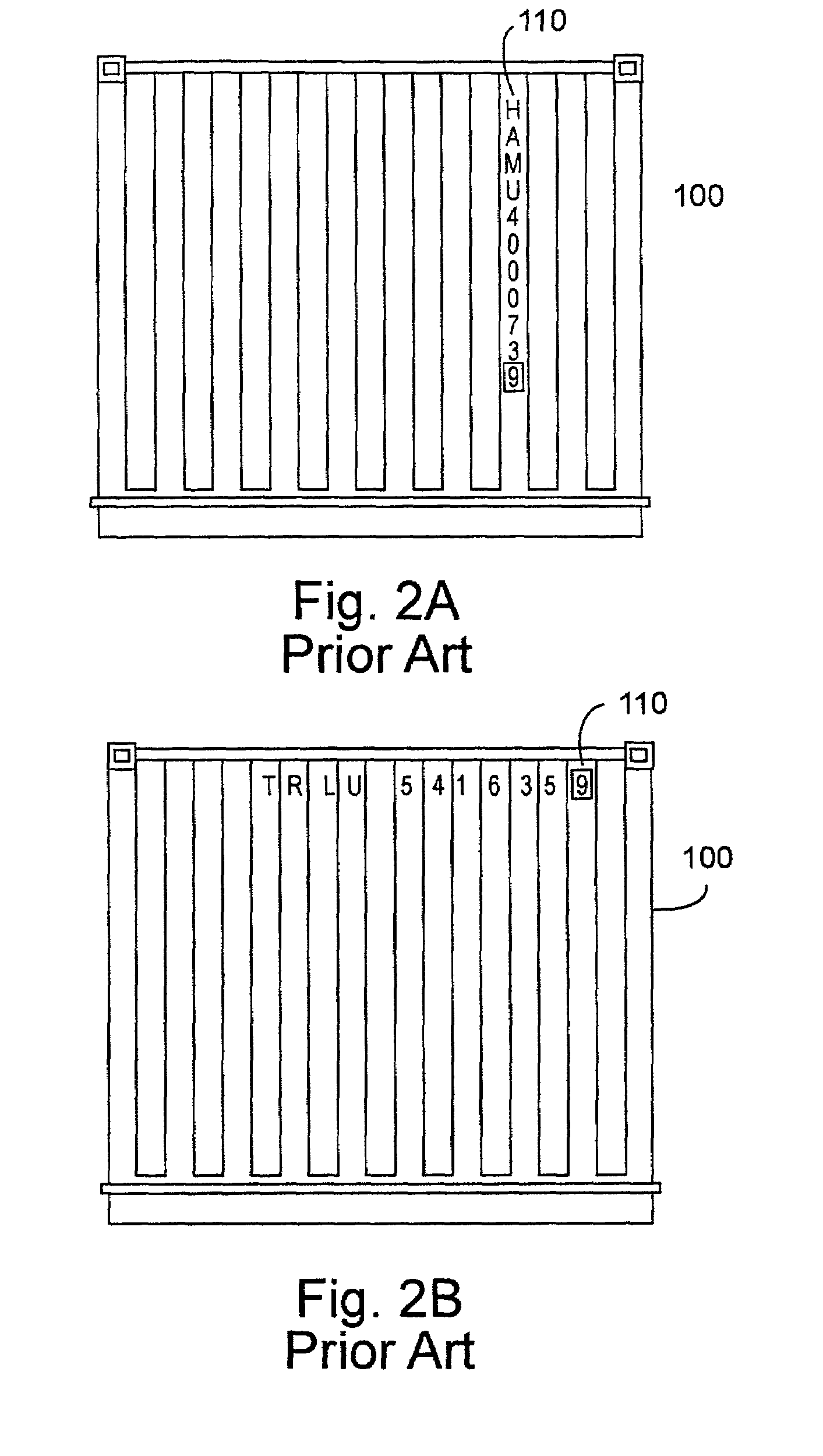 Method and apparatus of automated optical container code recognition with positional identification for a transfer container crane