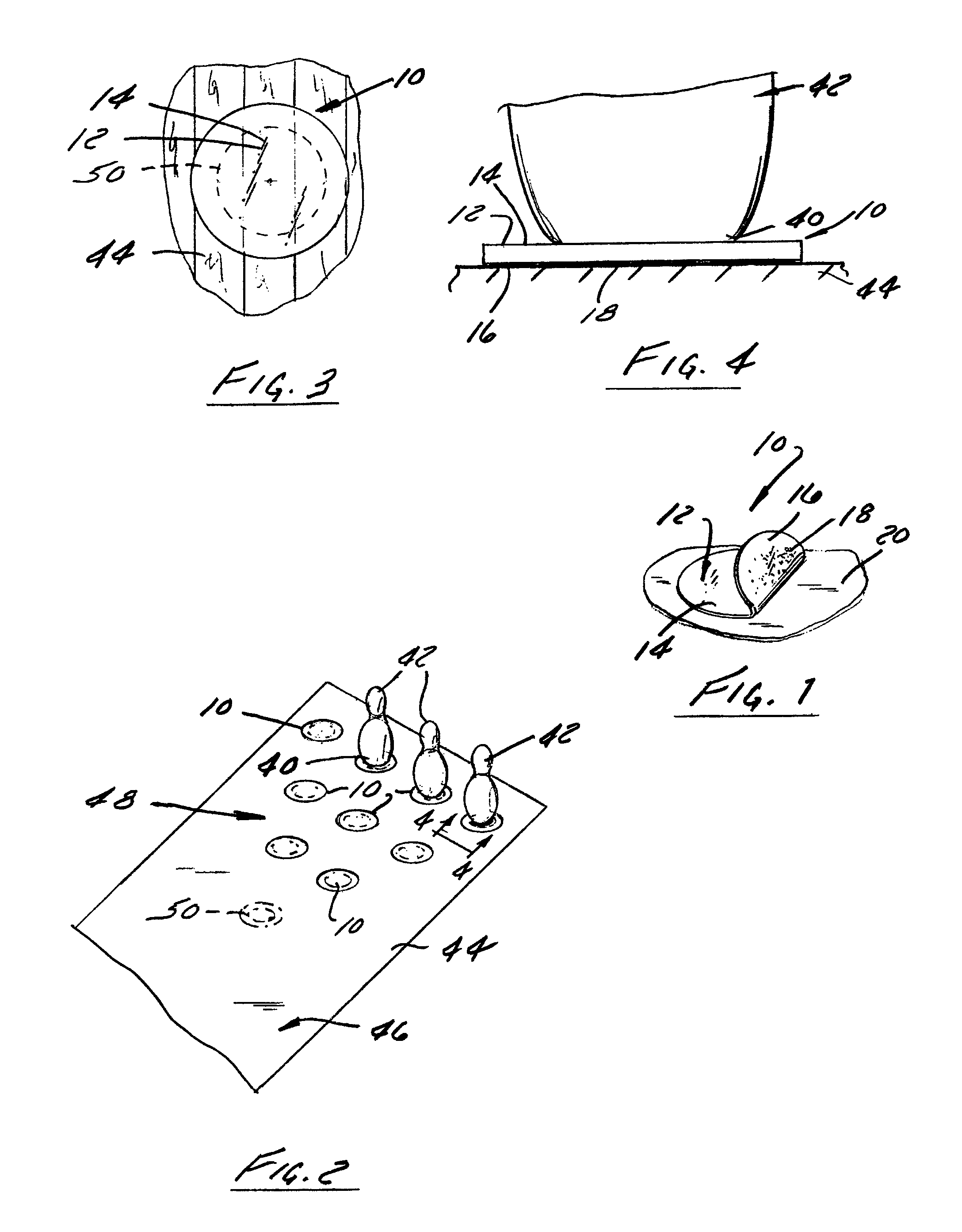 No-slide pin spot