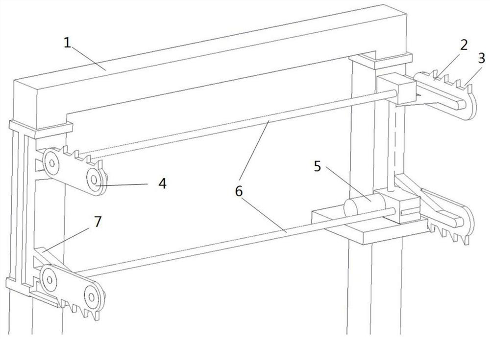 A remote installation device and process for beaded rope of diamond wire saw machine