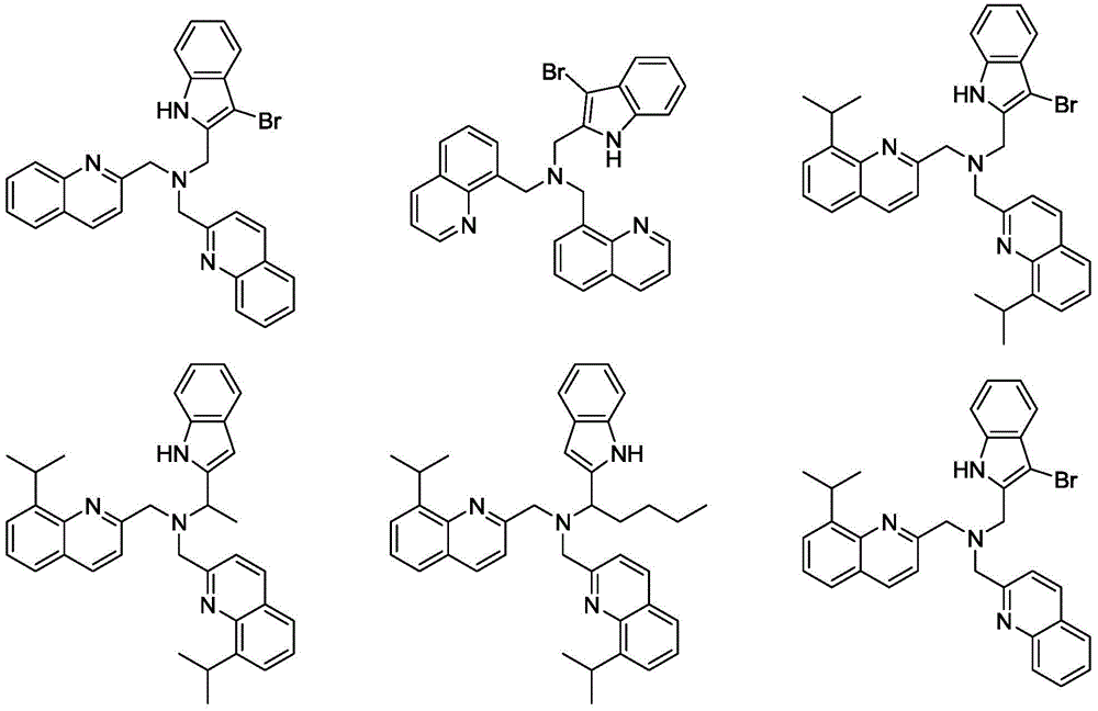 Quinoline amino indolyl zinc, magnesium, calcium compound and its preparation method and application