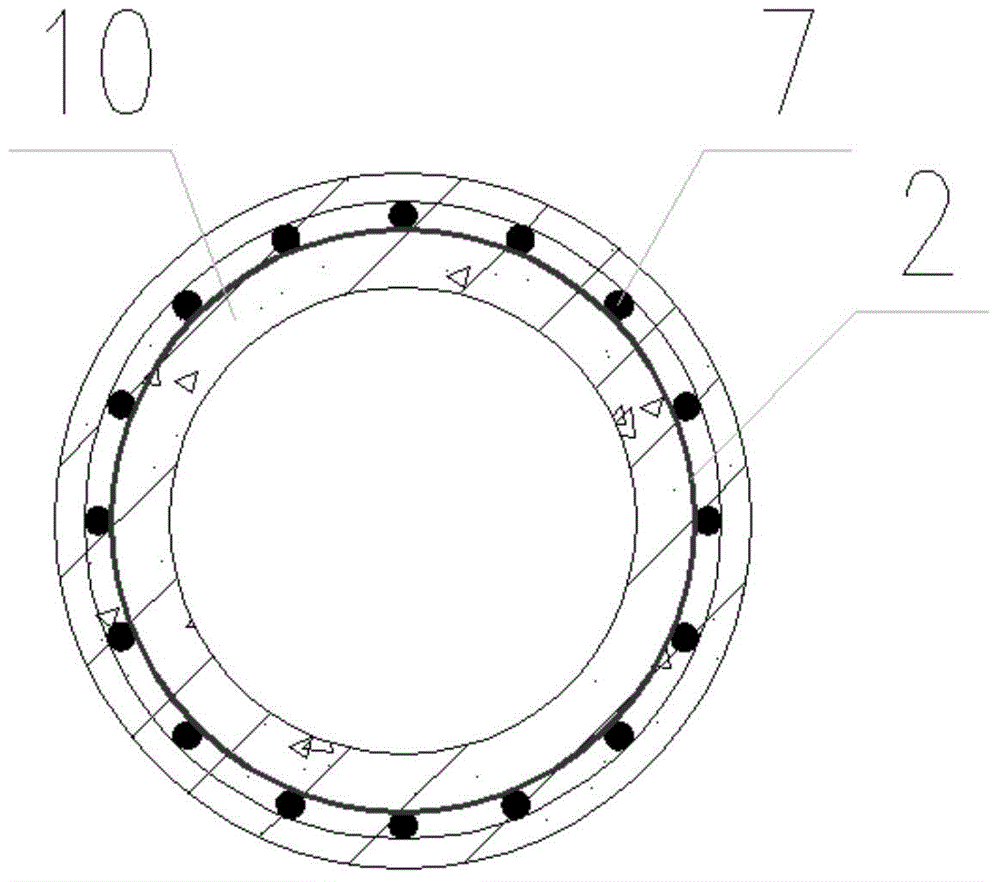 Prefabricated reinforced concrete pipe pile with ground source heat pump double-helical tubular heat exchanger