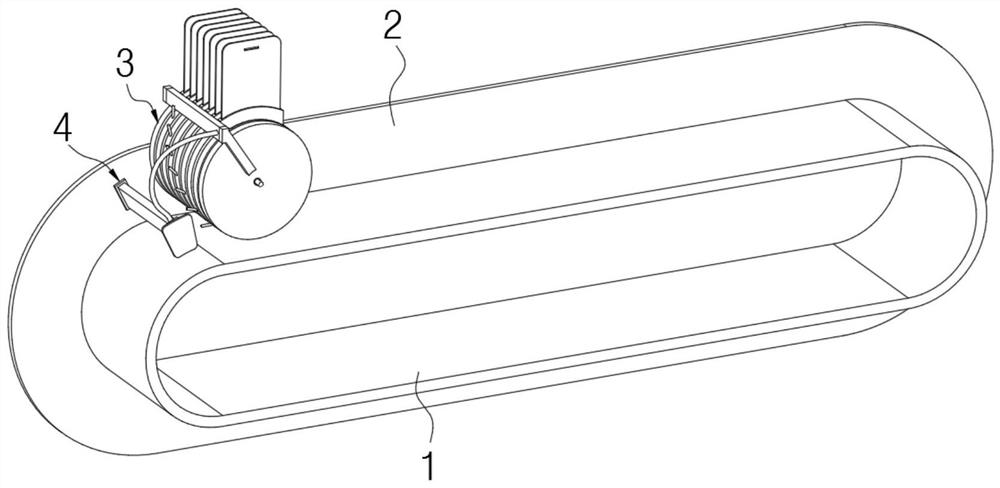 Conveying belt for tempered film production