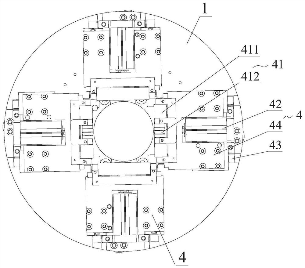 Steel wire rope symmetrical linkage chuck