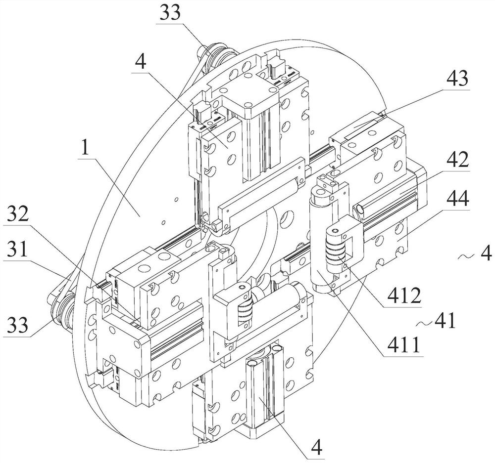 Steel wire rope symmetrical linkage chuck