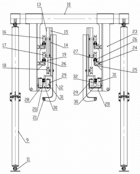 Double-cable circular curved cableway transportation system