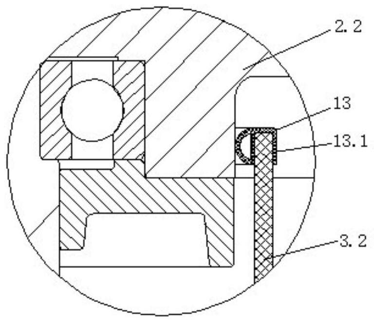 Motor with internal circulation heat dissipation and its forming method