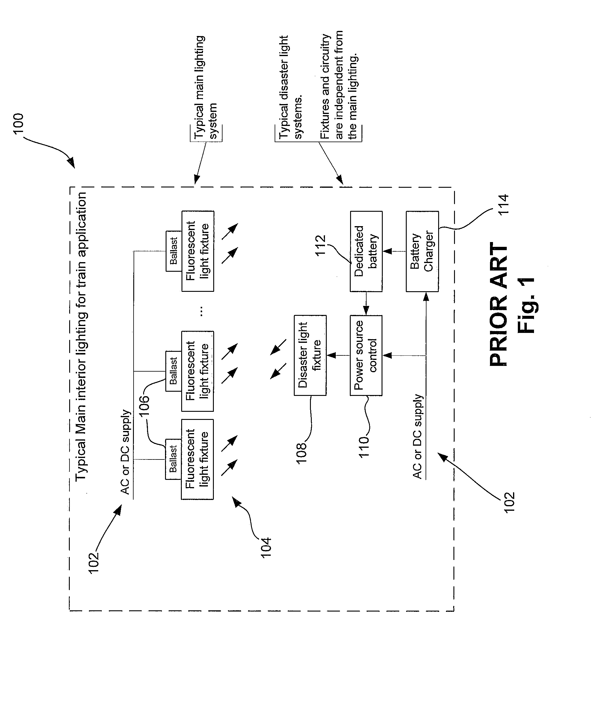 LED Lighting System for a Railway Vehicle