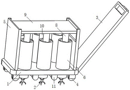 An agricultural weeding device