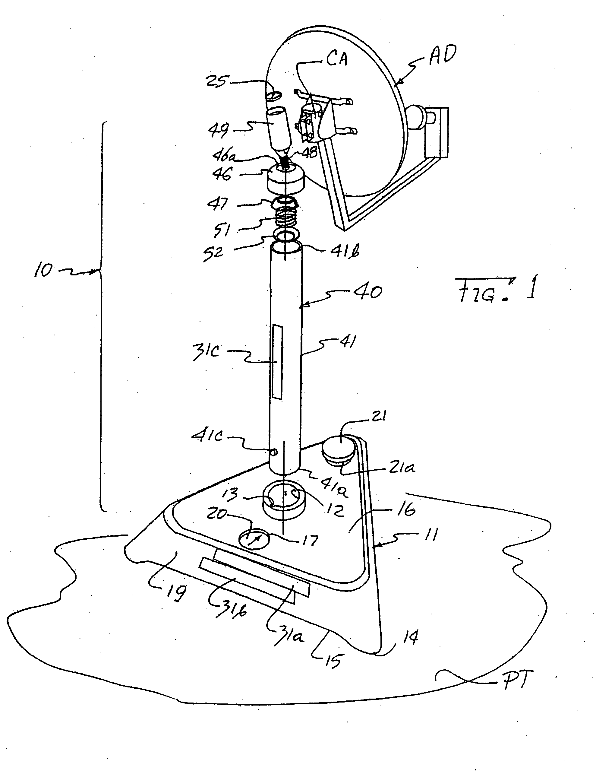 Satellite dish antenna mount