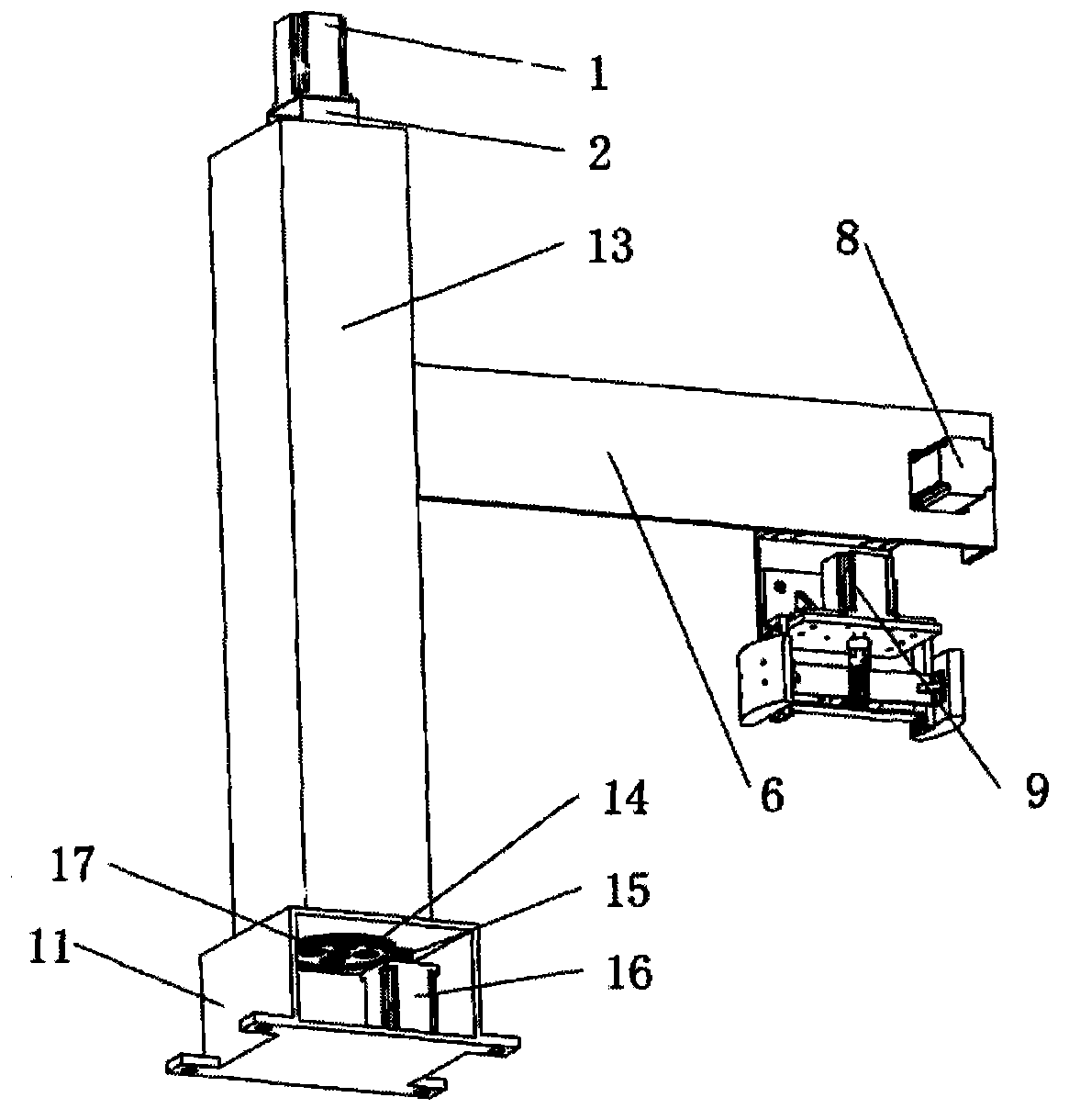 Automatic feeding and discharging device for tire production