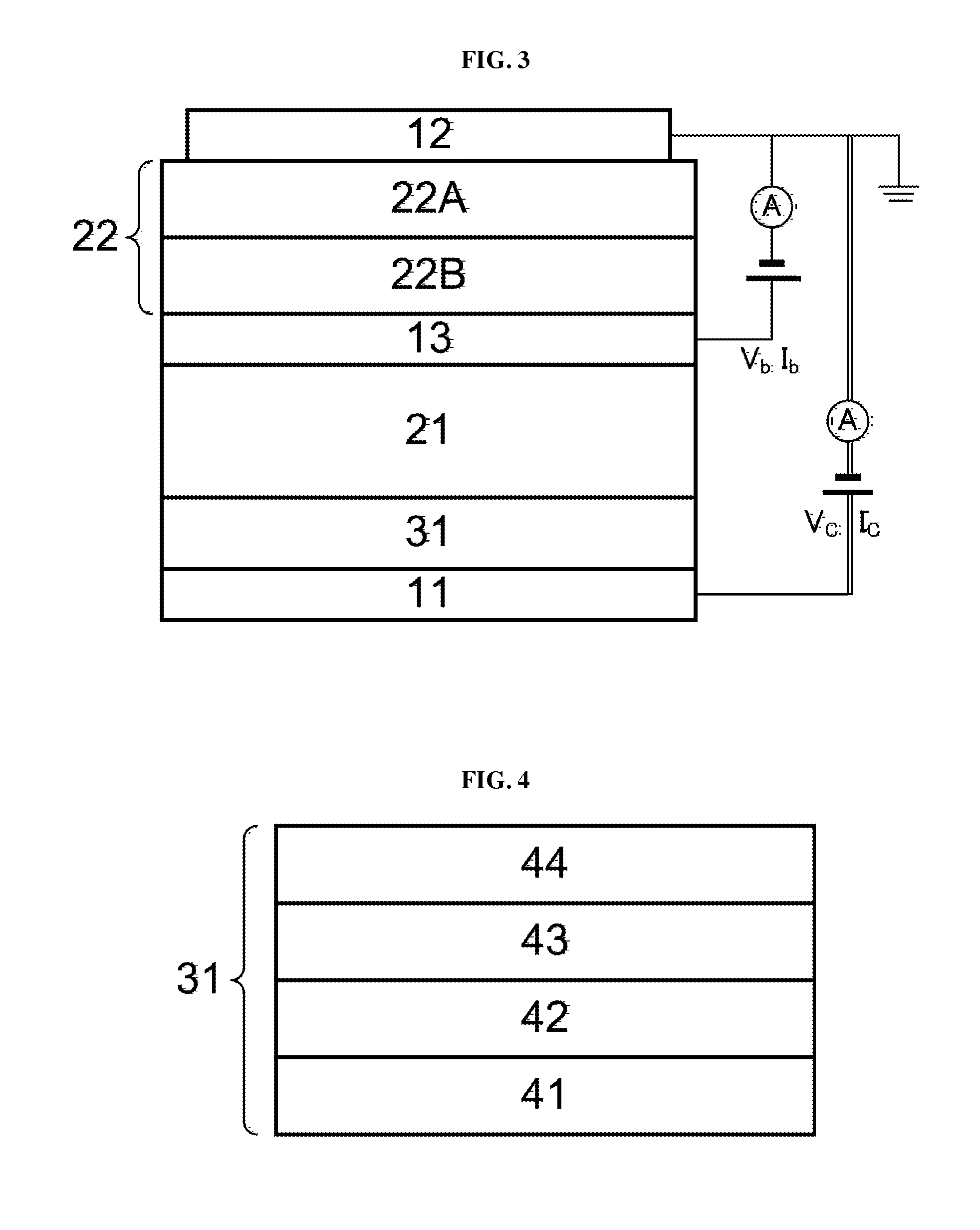 Current-amplifying transistor device and current-amplifying, light-emitting transistor device