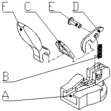 Six-part full-automatic assembly machine for invisible zipper puller