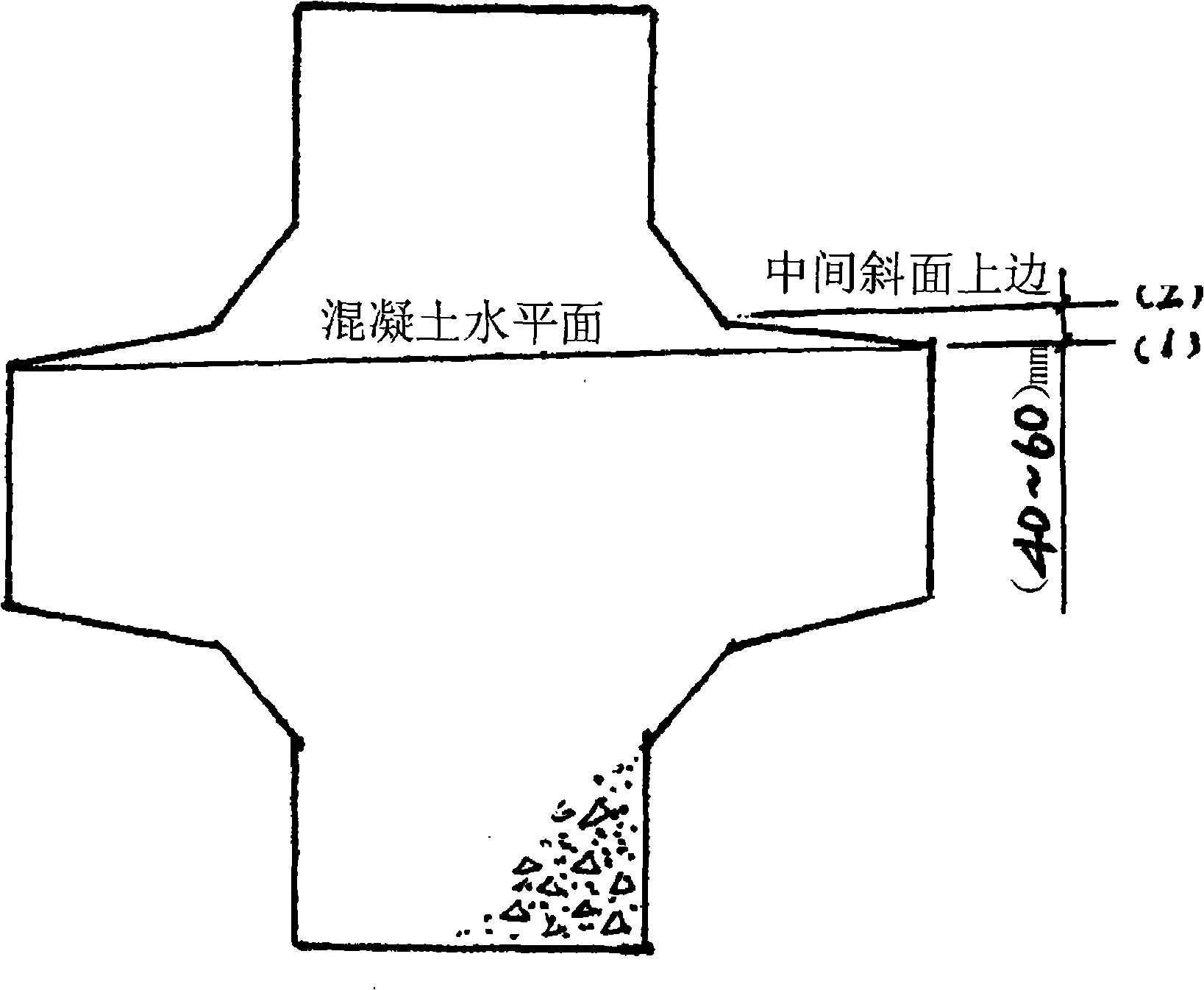 Method for producing water conservancy concrete wrest block and four-pin hollow block by using pipe pile wastewater slurry