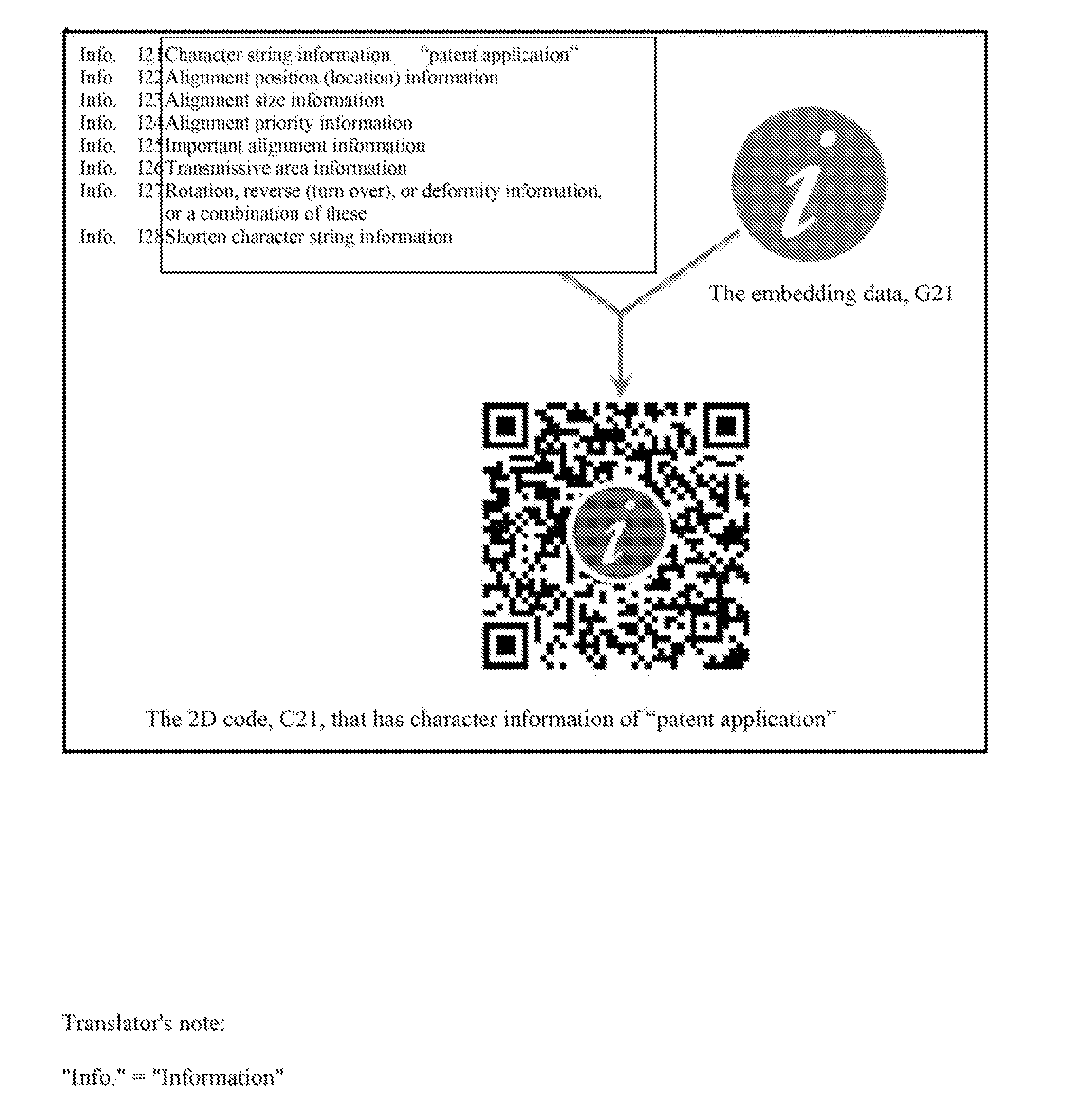 Device and its use for creation, output and management of 2d barcodes with embedded images