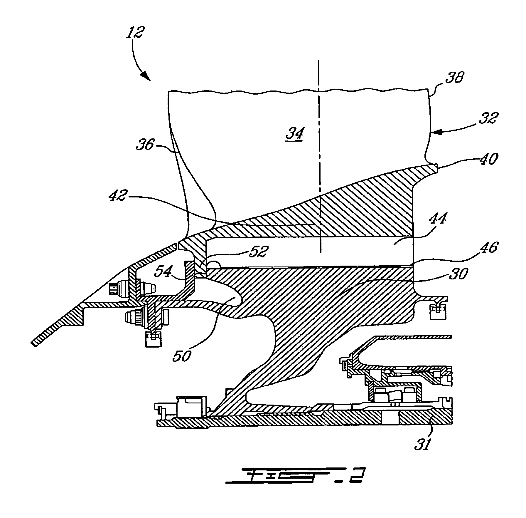 Bladed disk fixing undercut