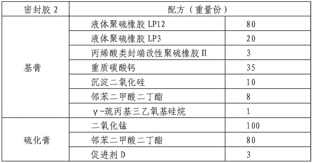 High peeling strength polysulfide sealant and sealing method