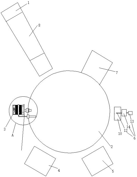 Low-energy-consumption bag feeding type vacuum packaging machine