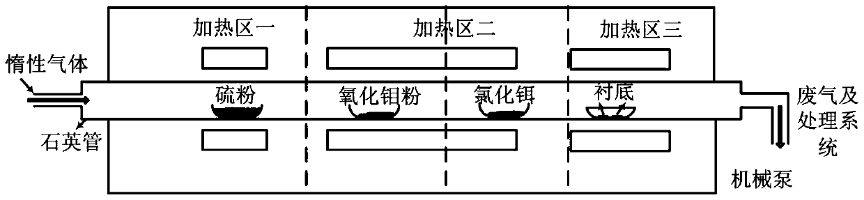 A kind of preparation method of erbium doped molybdenum disulfide film