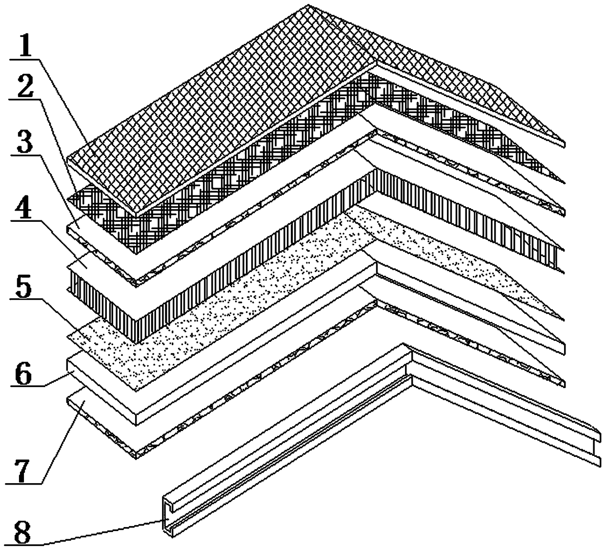 Roof of light steel structure house