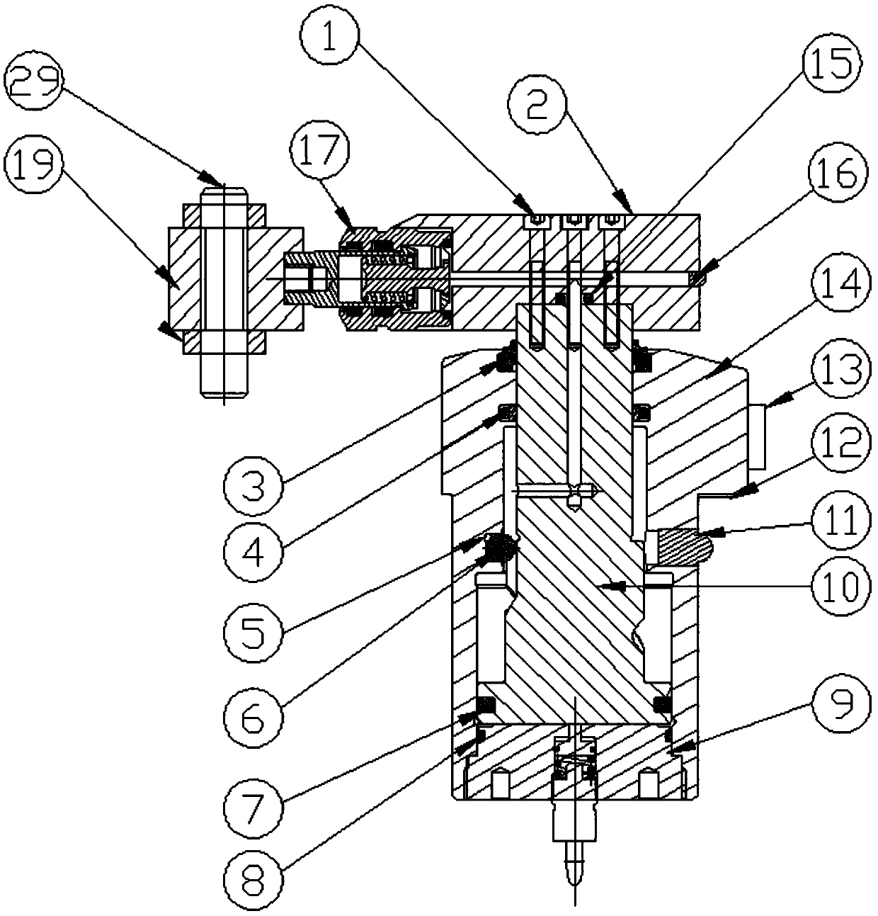 Self-regulation pressing point type rotary clamping device with in-place detection function