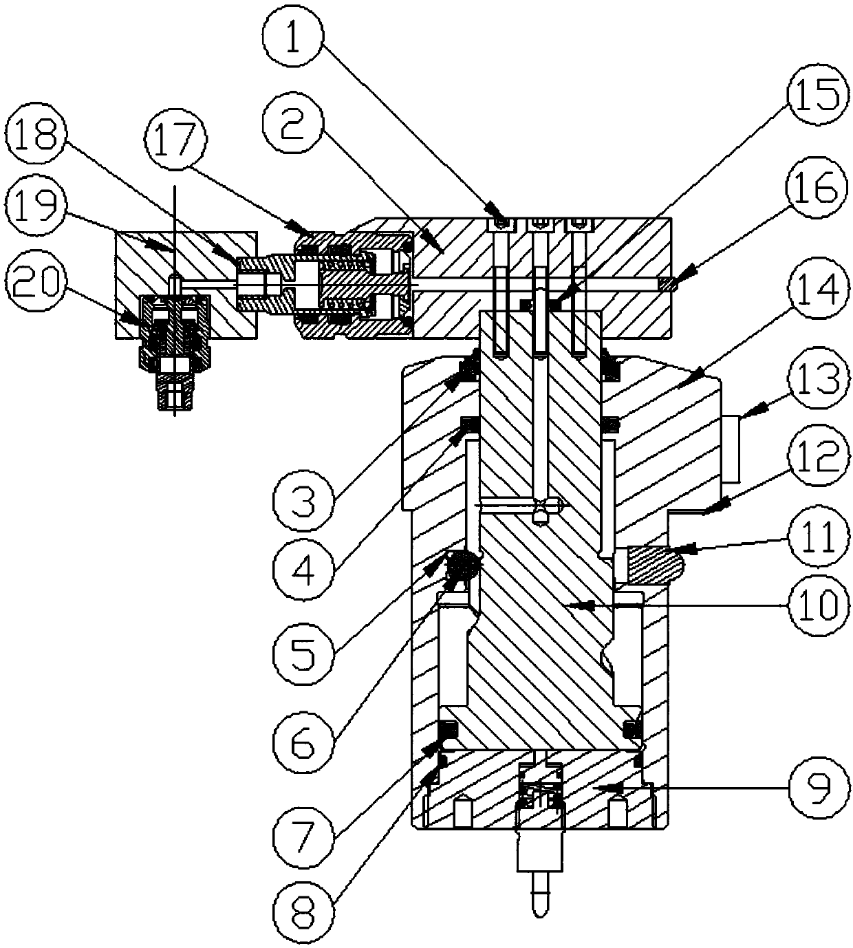 Self-regulation pressing point type rotary clamping device with in-place detection function