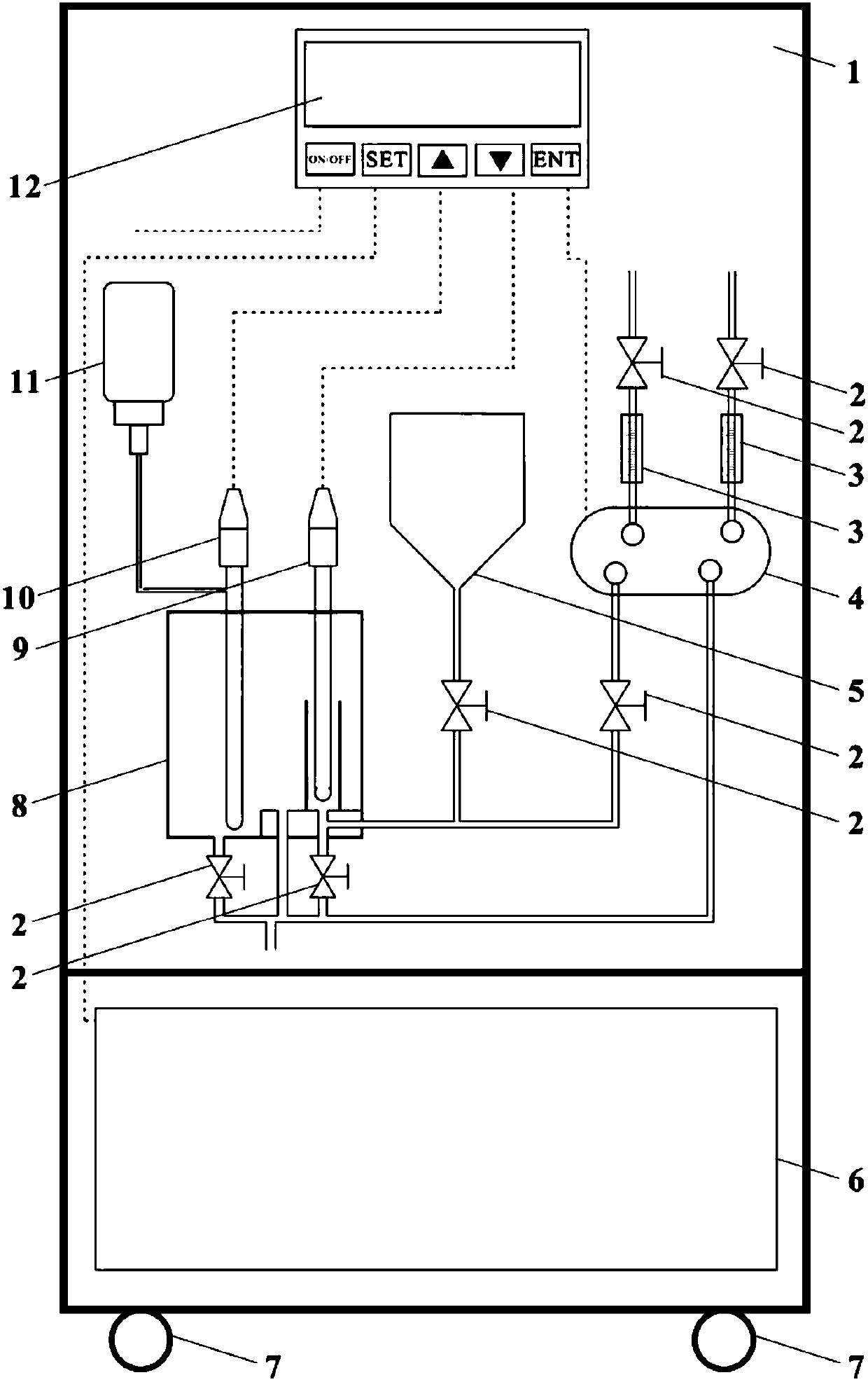 Mobile lithium ion concentration measurement device