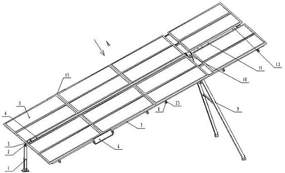 Inclined single-shaft self-adaptive sun tracker for photovoltaic power generation