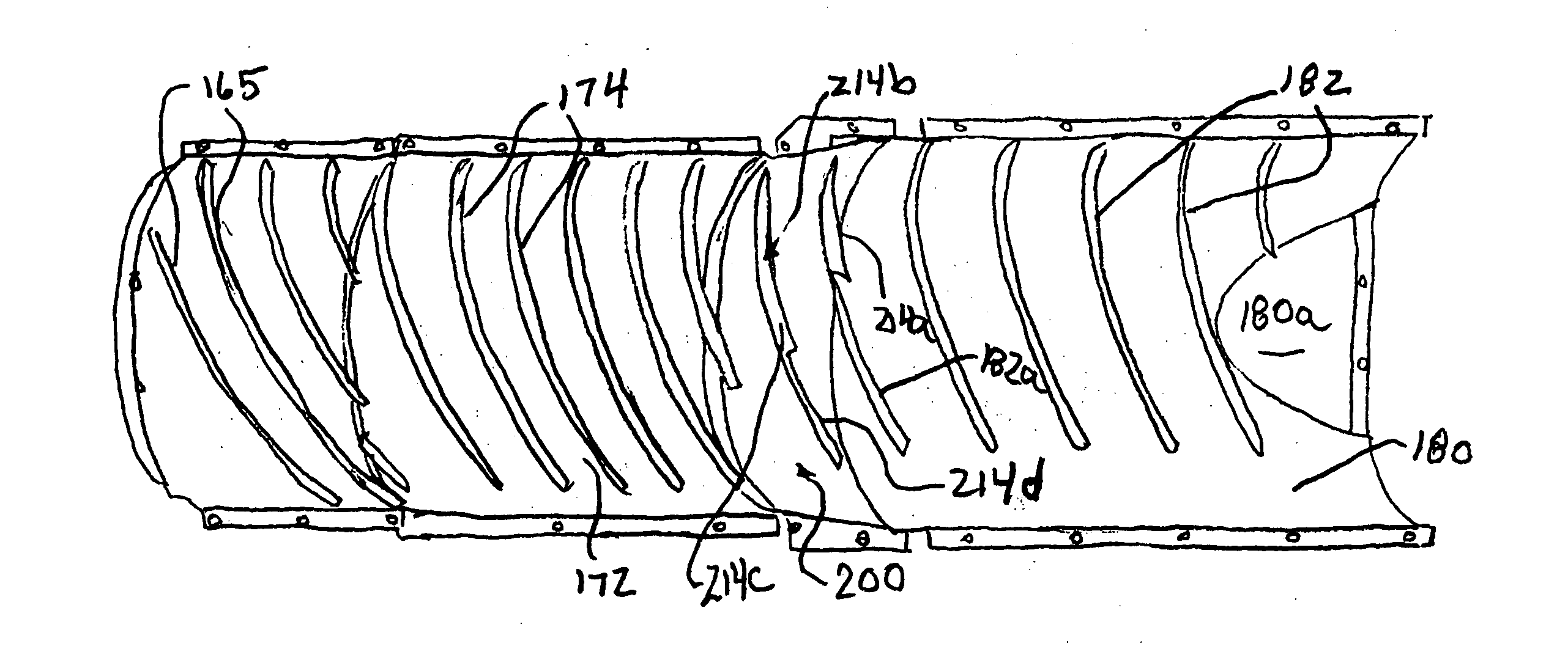 Top cover for axial rotary combine having coned transition