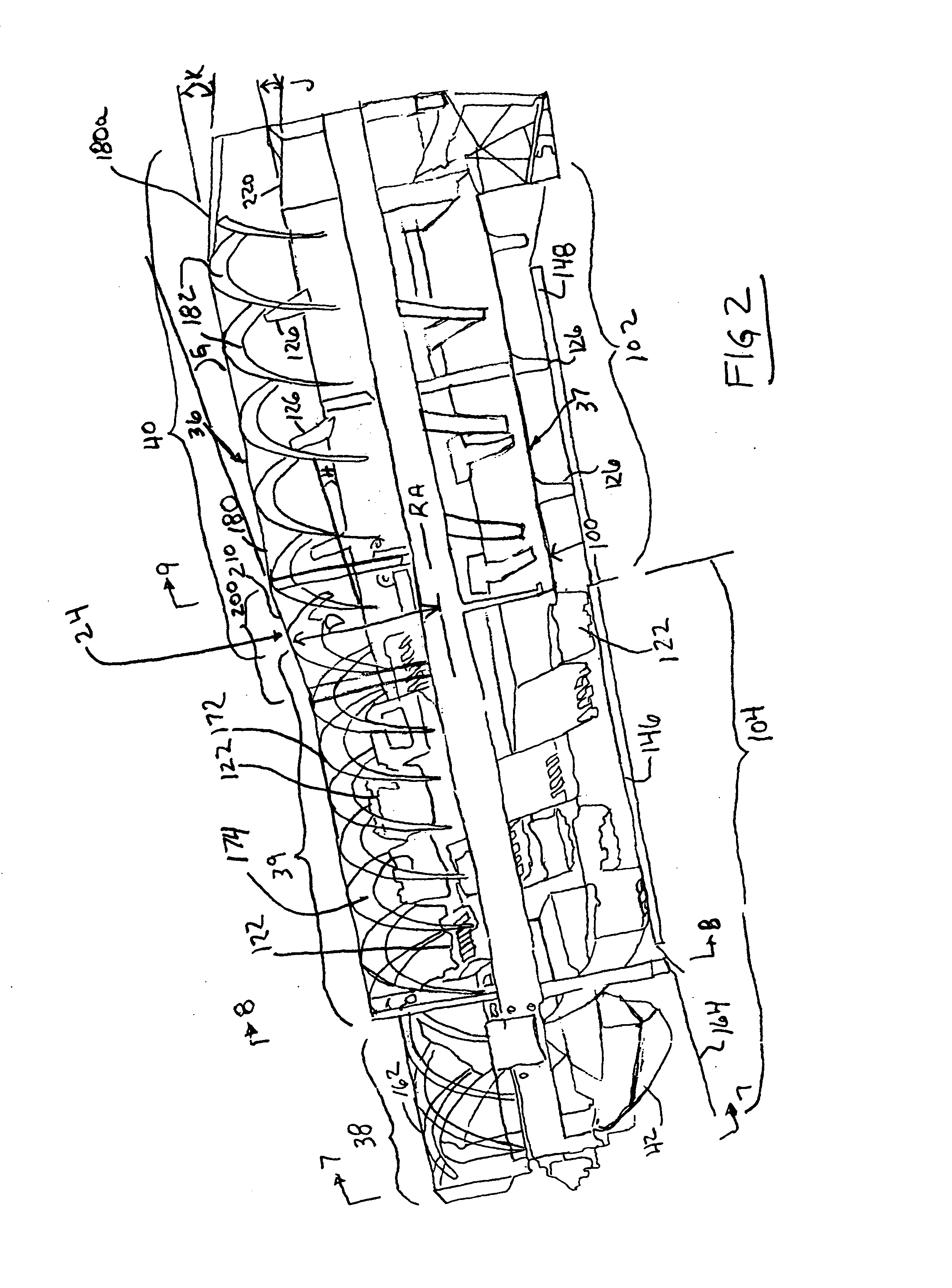 Top cover for axial rotary combine having coned transition