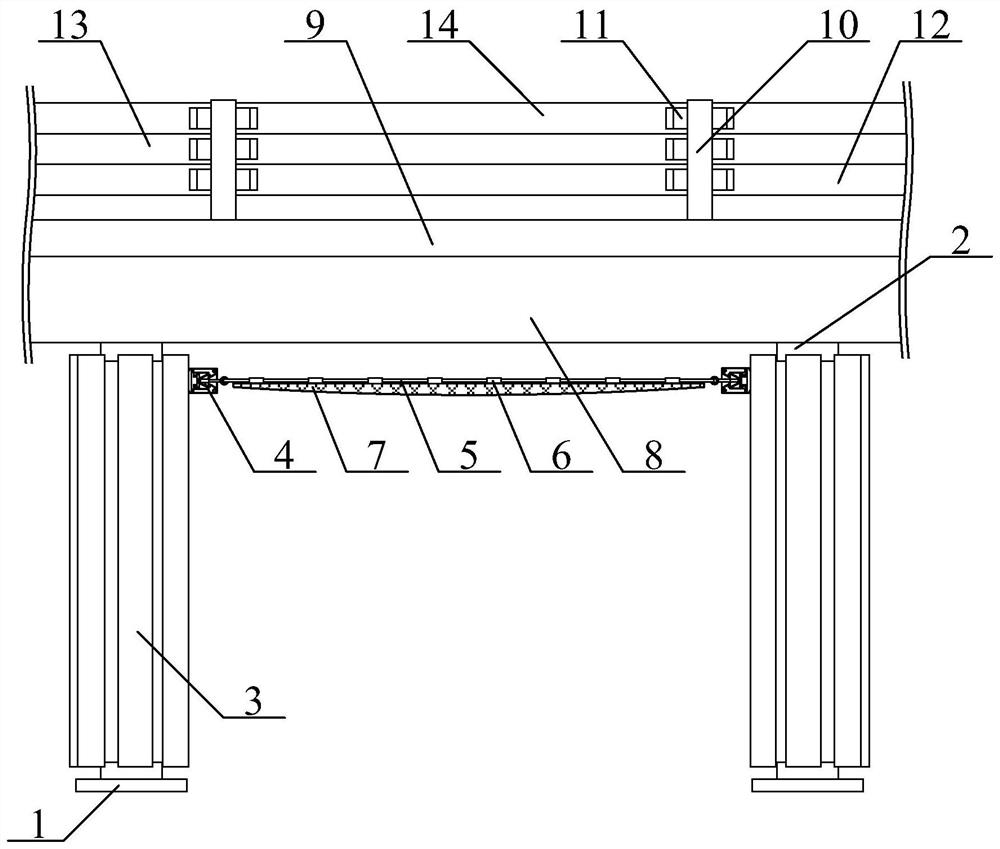 Multifunctional protection device for road and bridge engineering