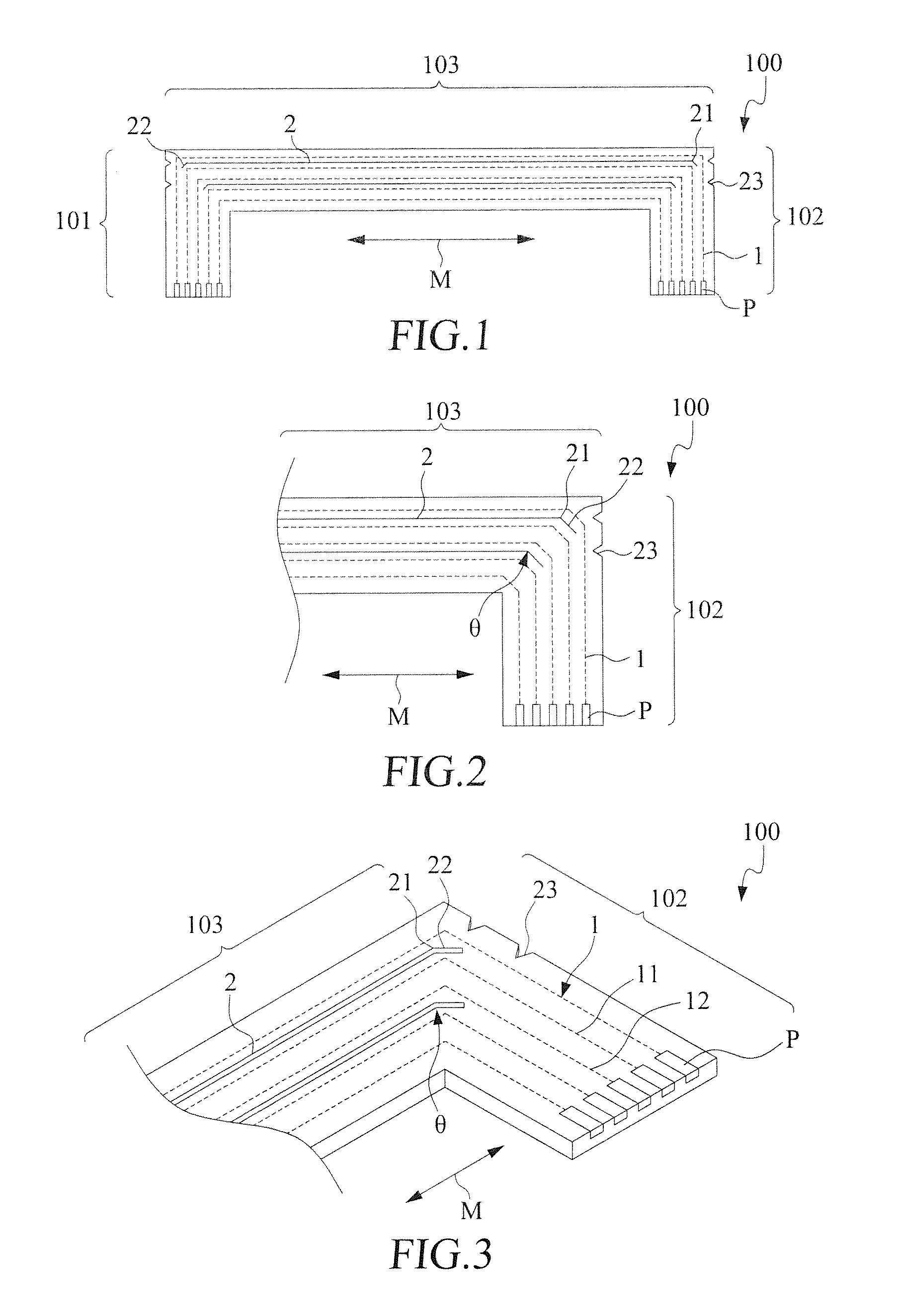 Flexible circuit board with tear protection structure