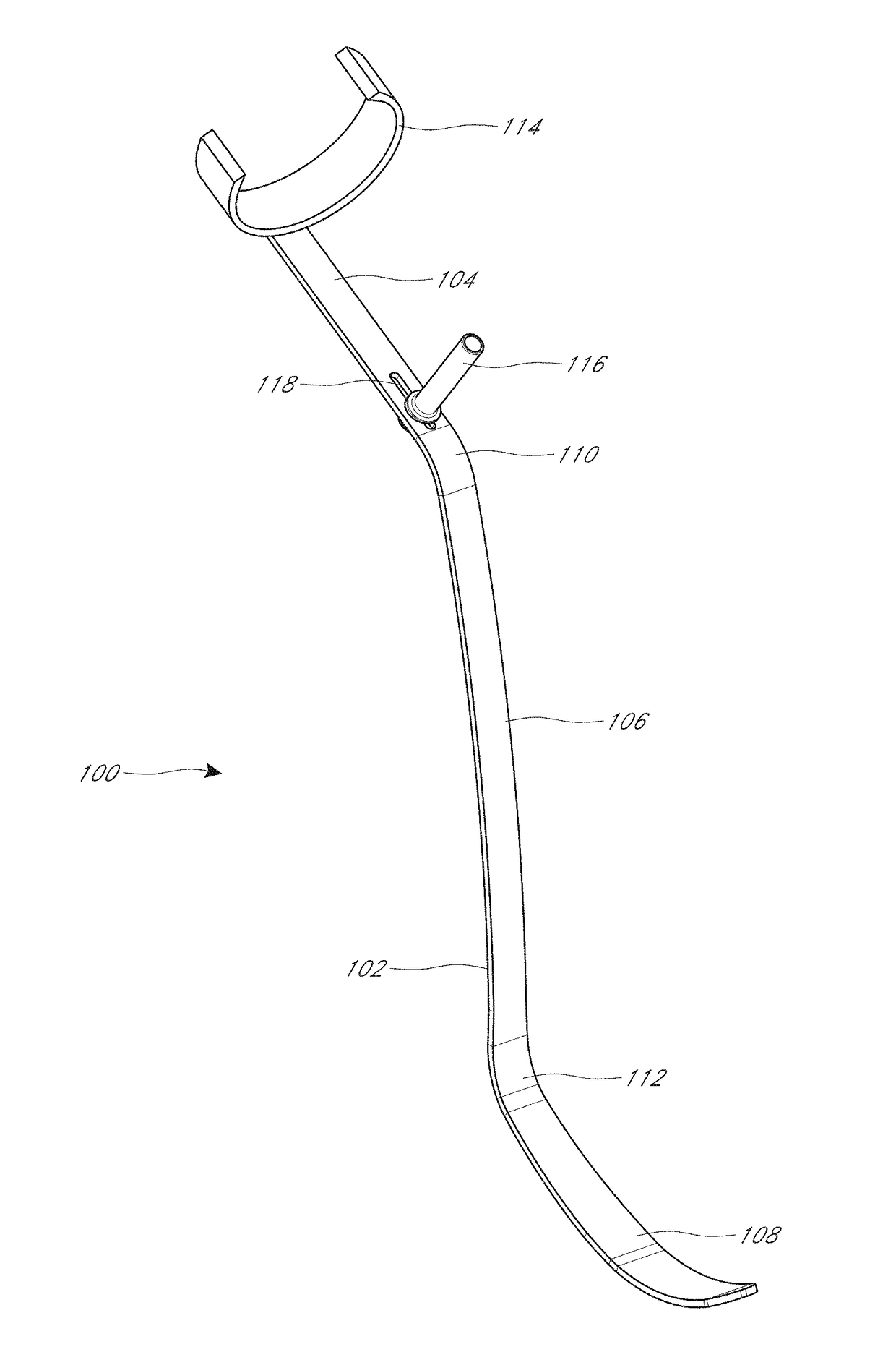 Crutch with energy storage and energy return