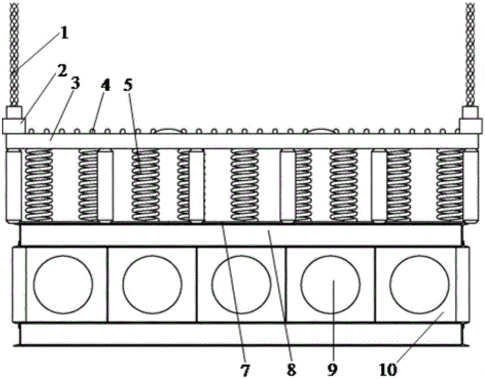 An underwater spring buffer recovery platform