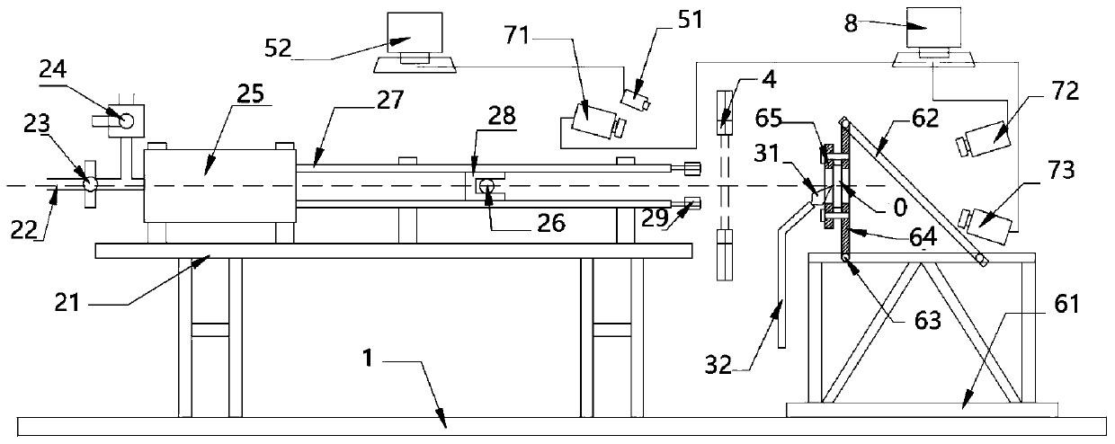 A dynamic ablation measurement device and measurement method for applying impact load on-line