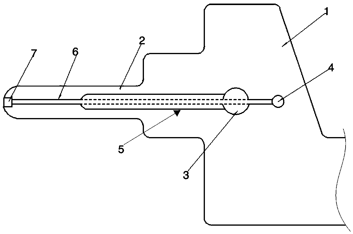 A kind of cooling structure and method of beryllium copper slider