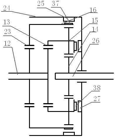 Electric stepless speed changer with three-gear speed change function and power drive mode thereof