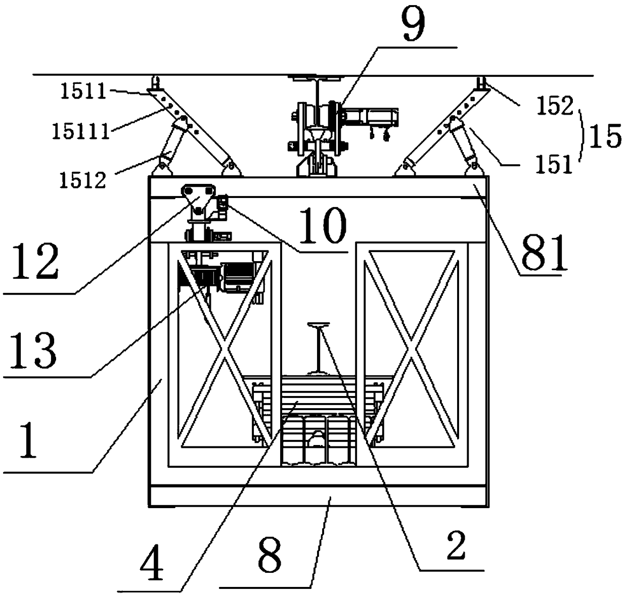 A kind of laying equipment for inspection vehicle track at the bottom of bridge girder