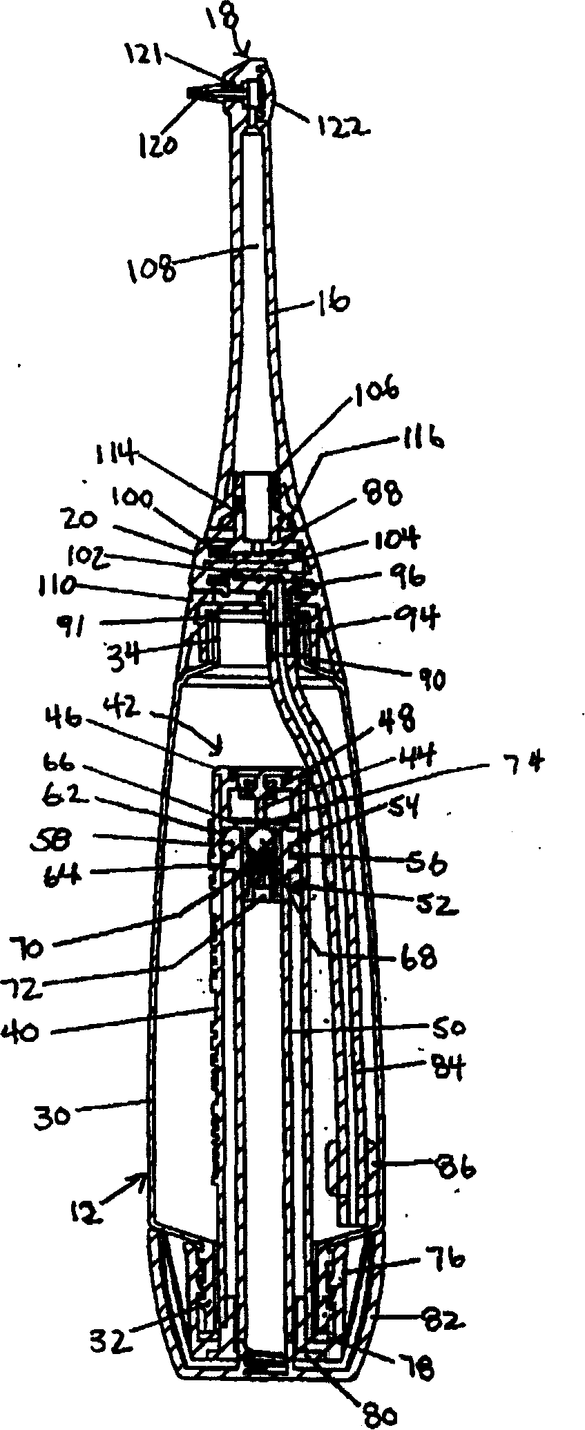 Self-feeding oral cavity cleaner