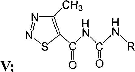 4-methyl-1,2,3-thiadiazole-5-formyl urea compounds and preparation method and application thereof