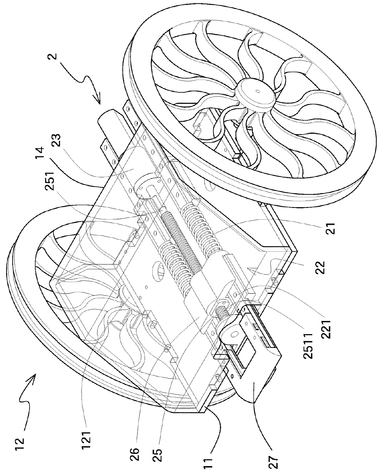 Wheeled jumping robot