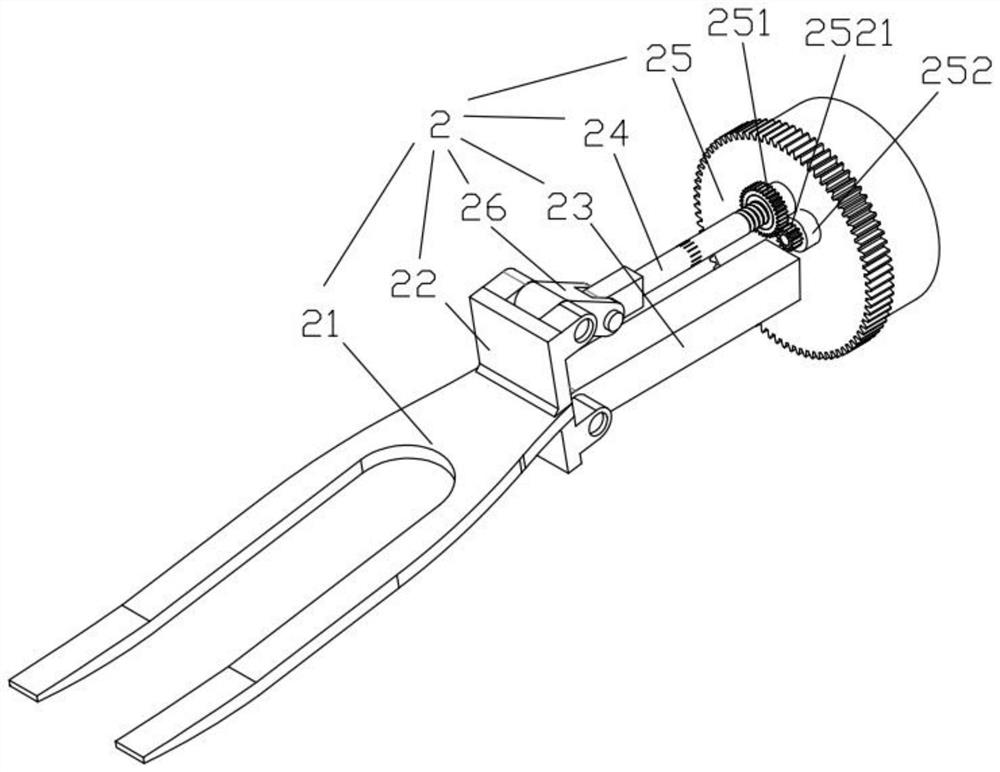 Double pallet fork device for unmanned forklift