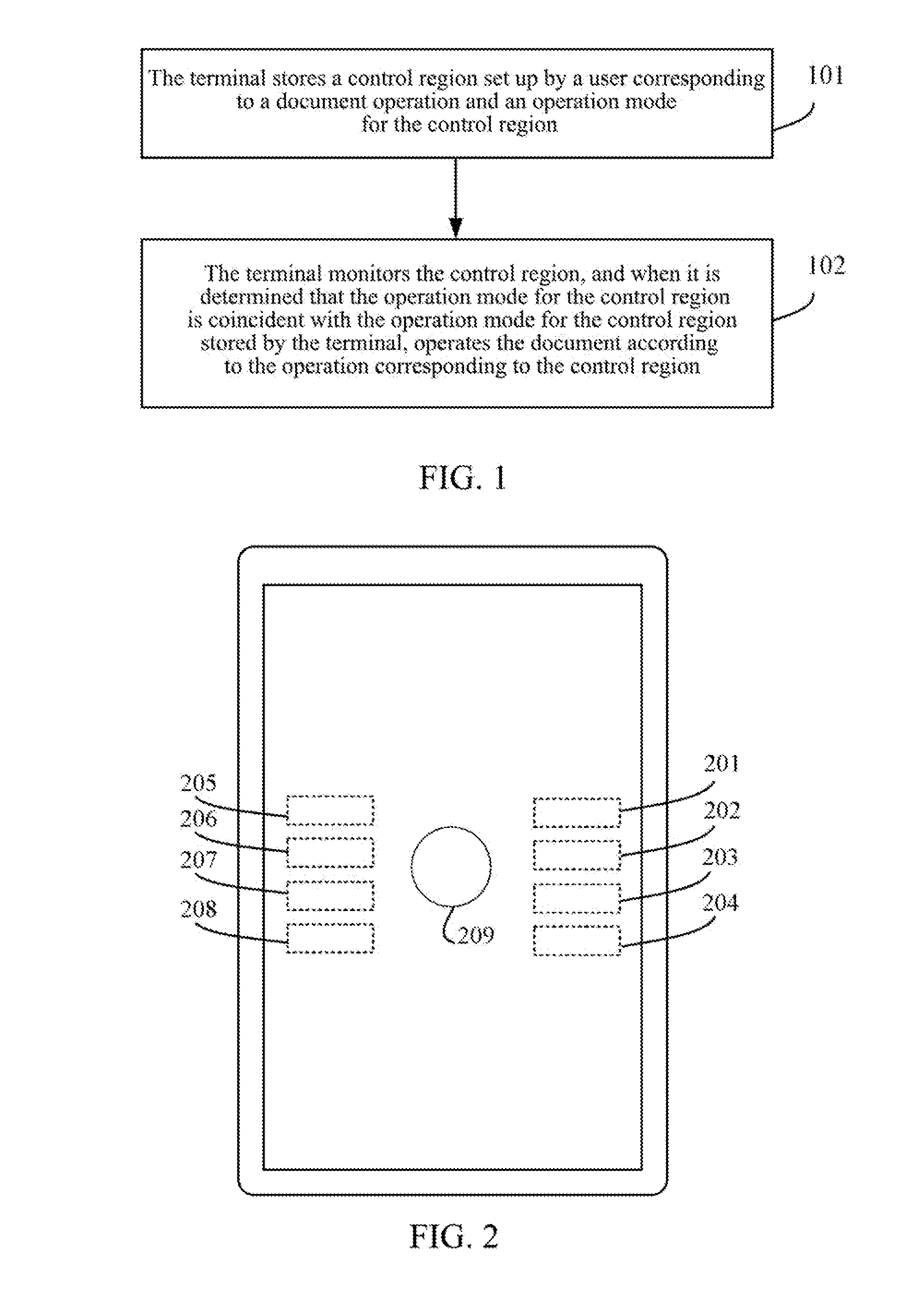 Method for Processing Documents by Terminal Having Touch Screen and Terminal Having Touch Screen