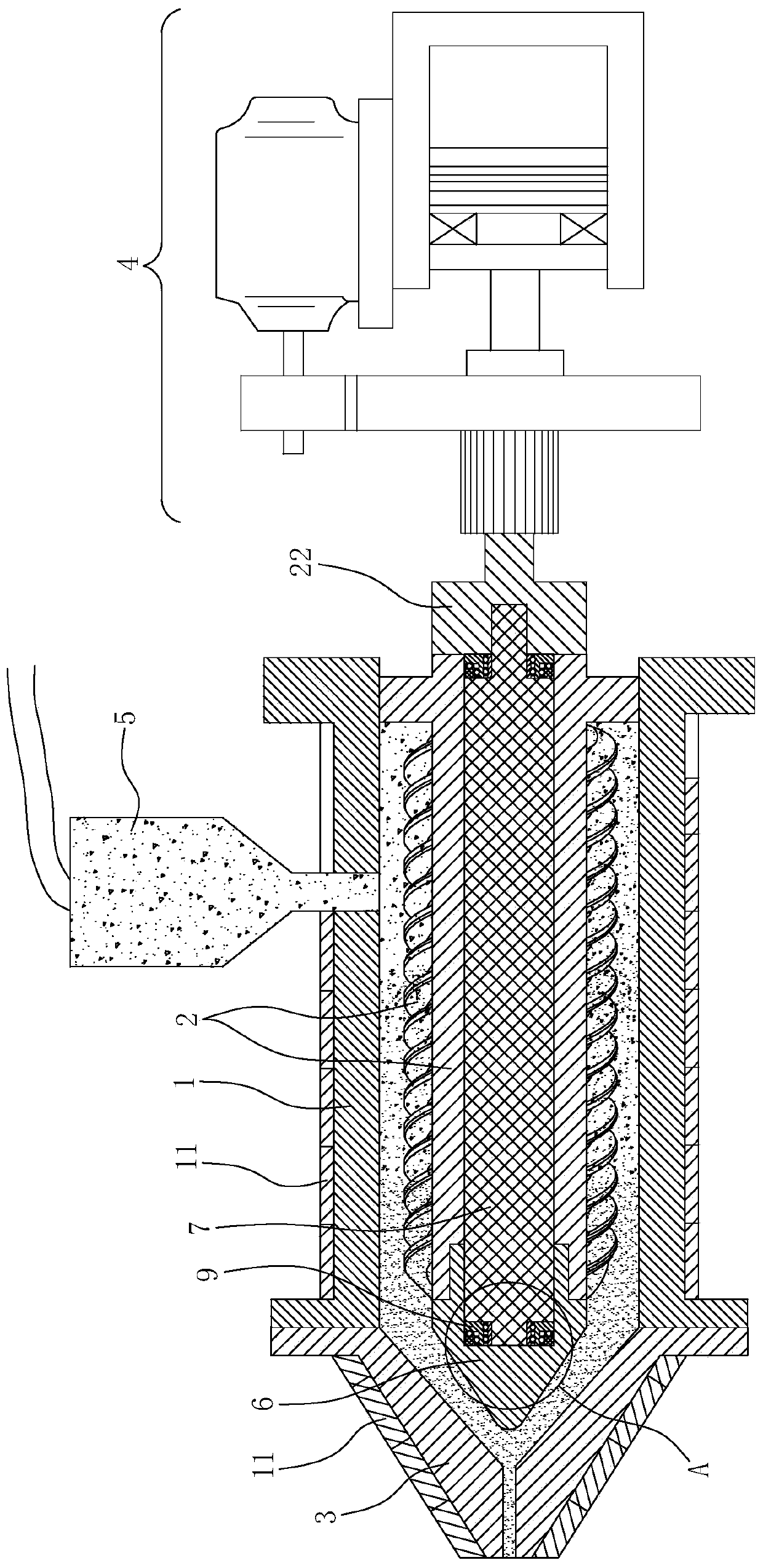 Metal extrusion molding machine