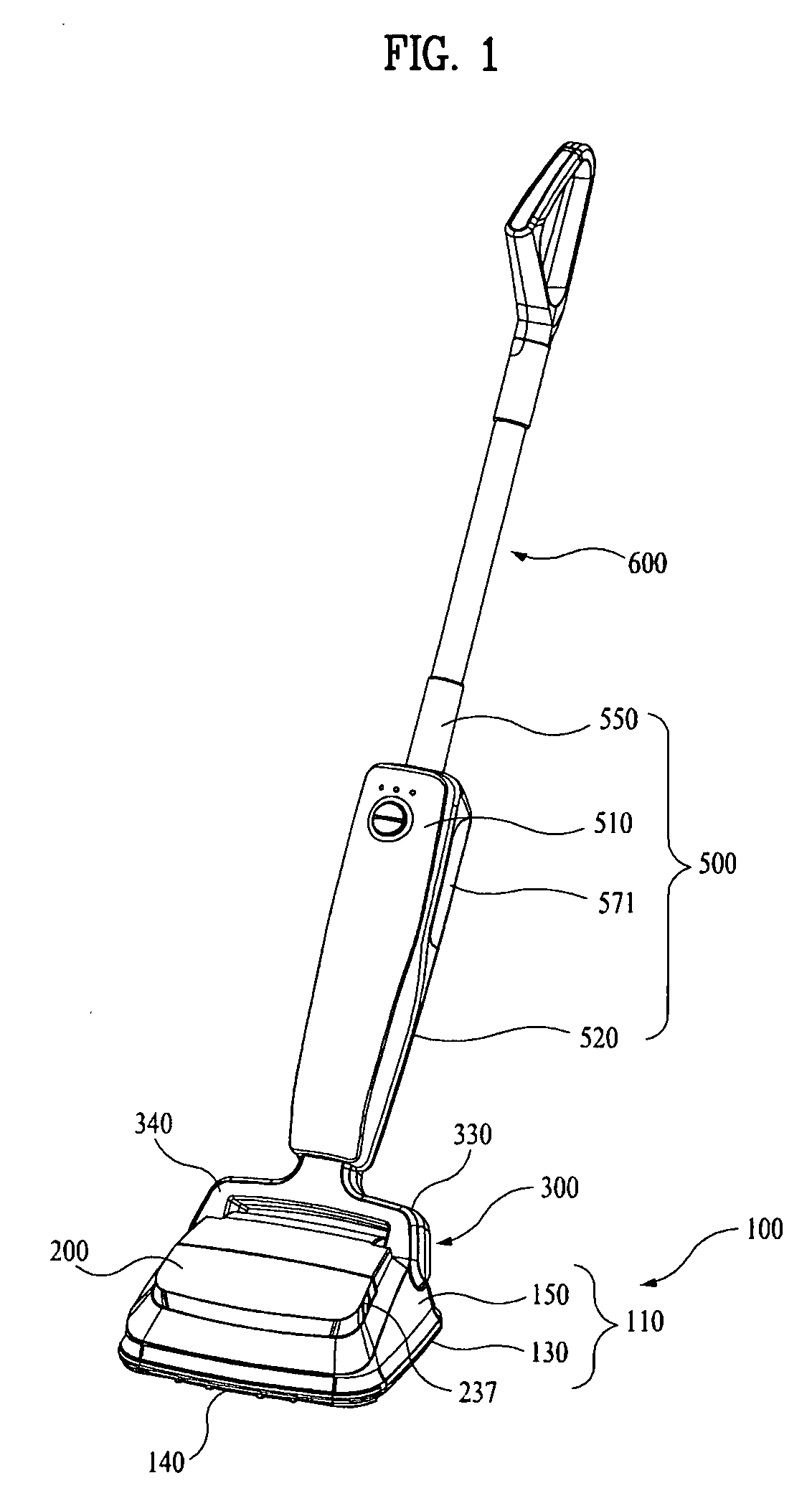 Dust receptacle and steam vaccum cleaner