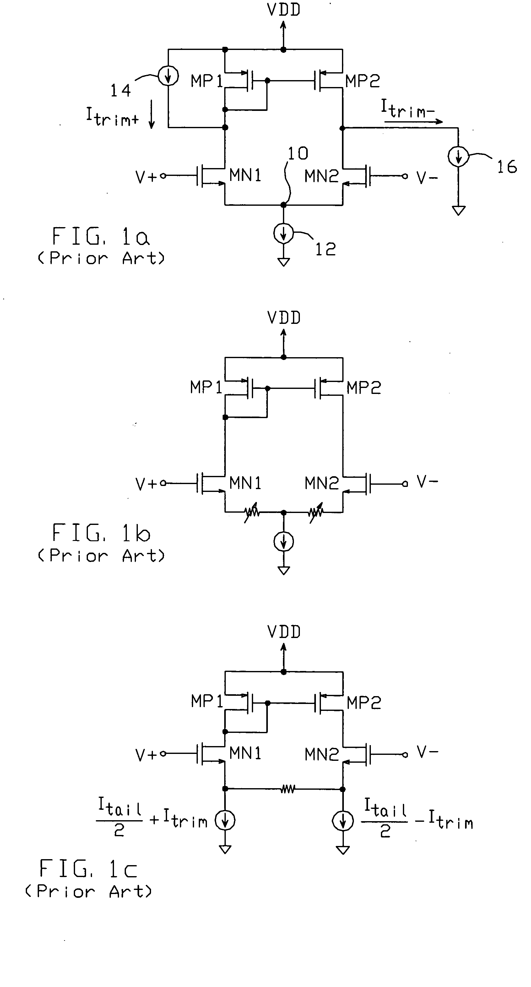 Differential stage voltage offset trim circuitry