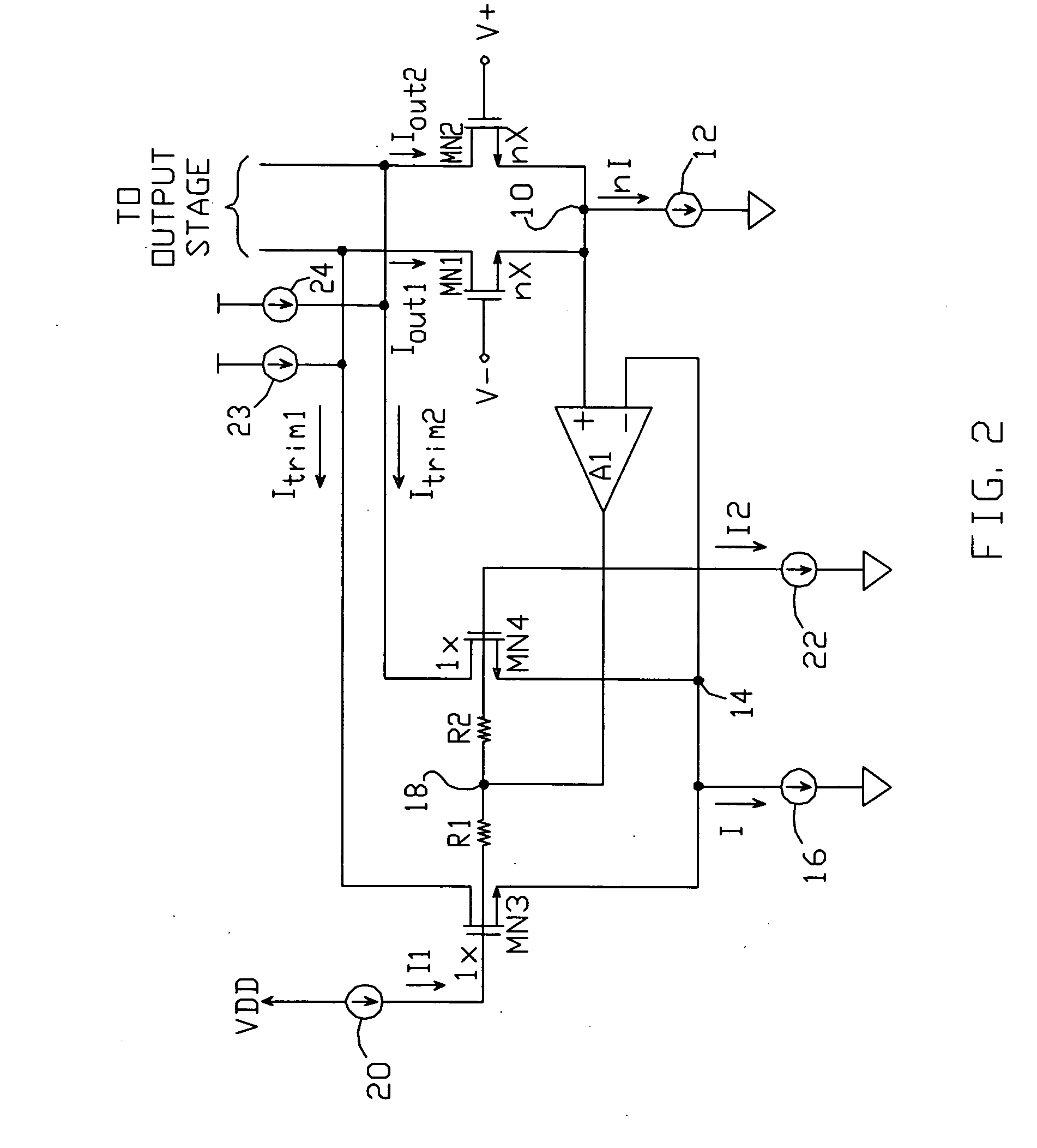 Differential stage voltage offset trim circuitry