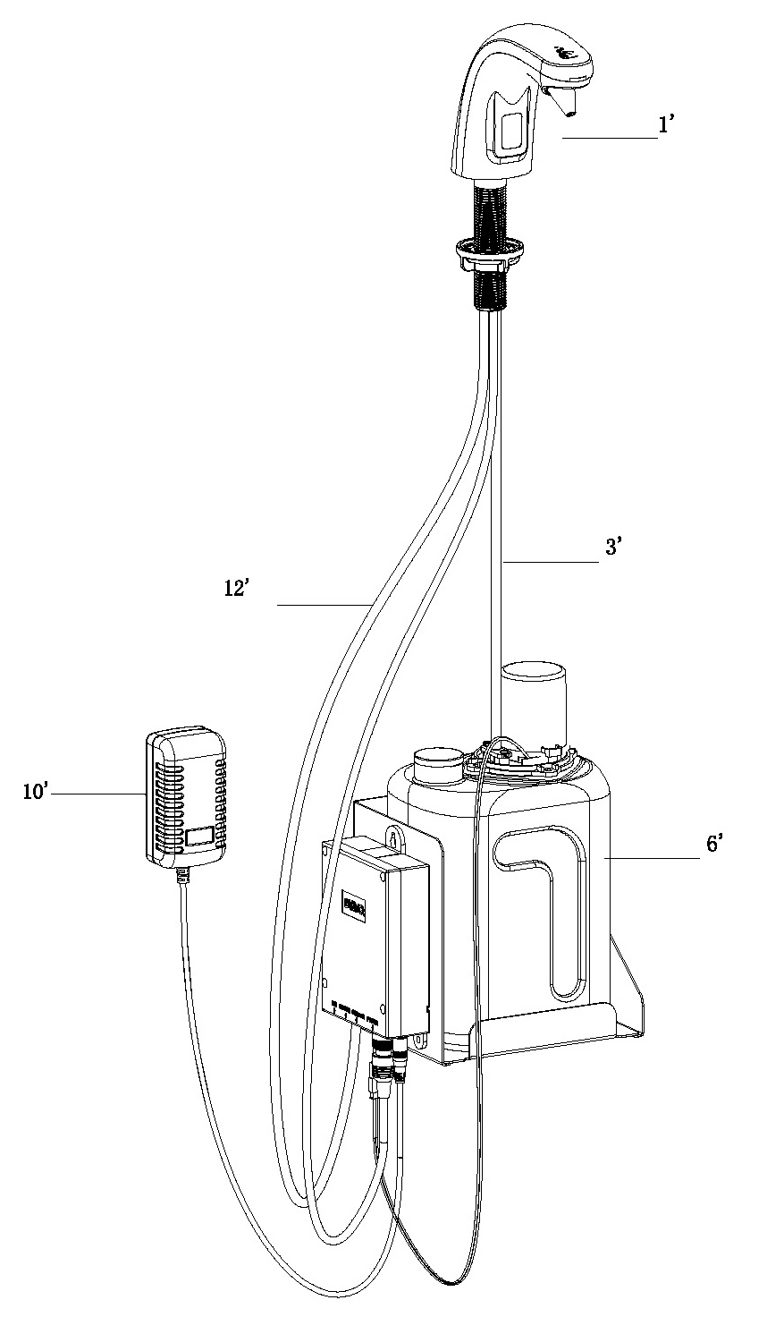 Automatic induction liquid soap device